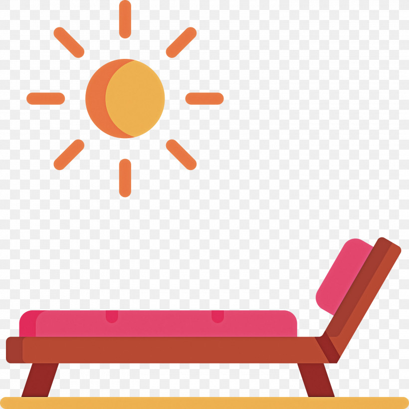 Beach Chair Summer, PNG, 3000x3000px, Beach Chair, Furniture, Orange, Pink, Room Download Free