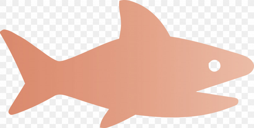 Baby Shark Shark, PNG, 3000x1514px, Baby Shark, Fin, Fish, Orange, Peach Download Free