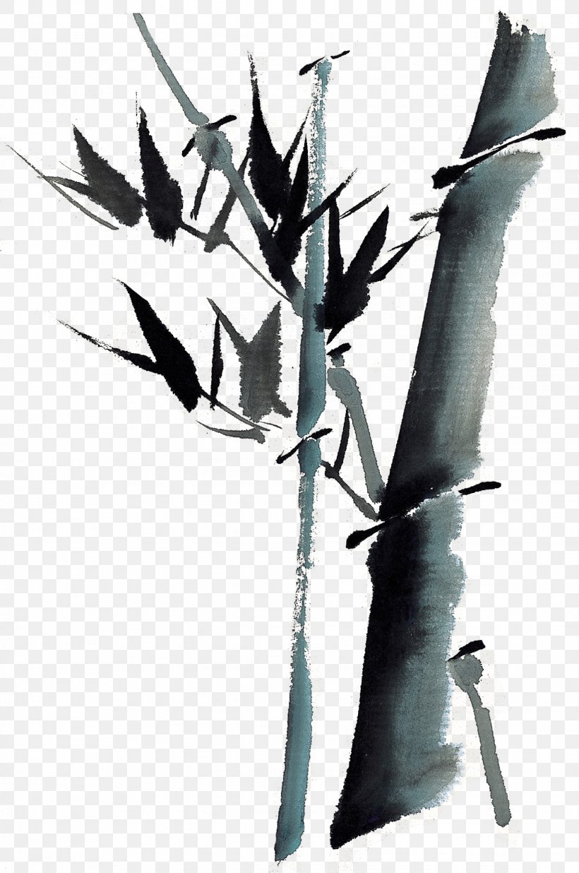 Bamboo Raster Graphics Ink Wash Painting, PNG, 1446x2180px, Bamboo, Art, Black And White, Branch, Chinese Painting Download Free