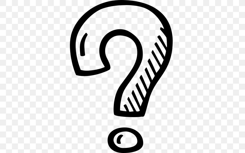 Question Mark Drawing, PNG, 512x512px, Question Mark, Area, Black And White, Brand, Drawing Download Free