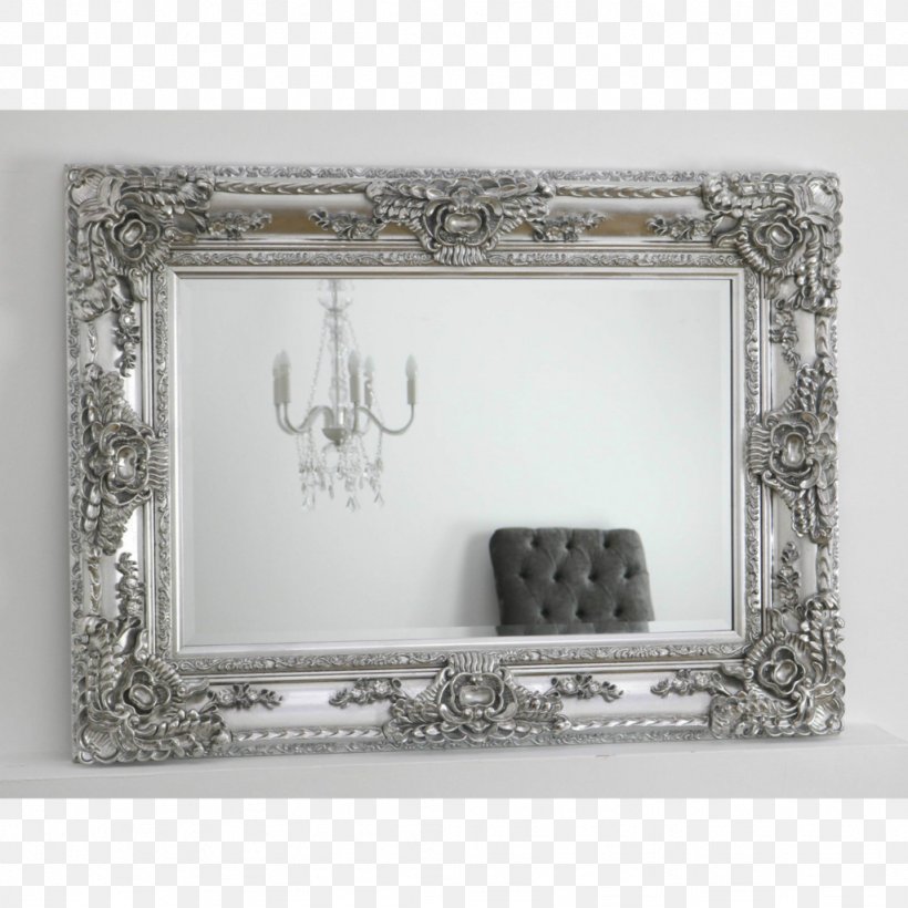 Picture Frames Mirror Silver Rectangle Wall, PNG, 1024x1024px, Picture Frames, Beveled Glass, Floor, Glass, Gold Download Free