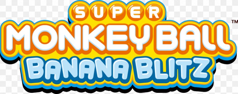 Super Monkey Ball: Banana Blitz Video Games Sega Logo Wii, PNG, 821x326px, Super Monkey Ball Banana Blitz, Area, Banner, Brand, Logo Download Free