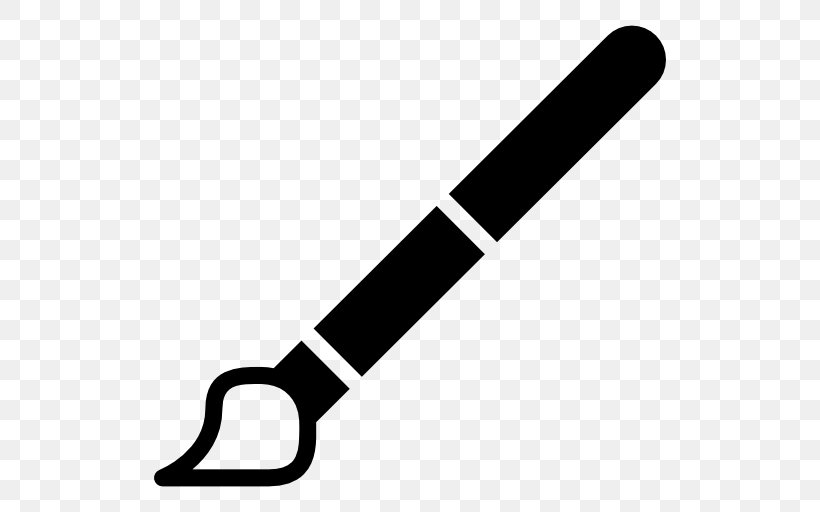 Paintbrush Clip Art, PNG, 512x512px, Paintbrush, Art, Black And White, Brush, Drawing Download Free