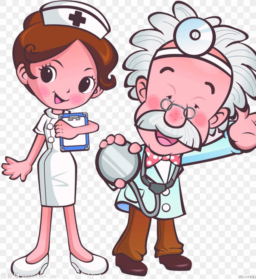 Physician Cartoon Nurse, PNG, 928x1012px, Watercolor, Cartoon, Flower, Frame, Heart Download Free