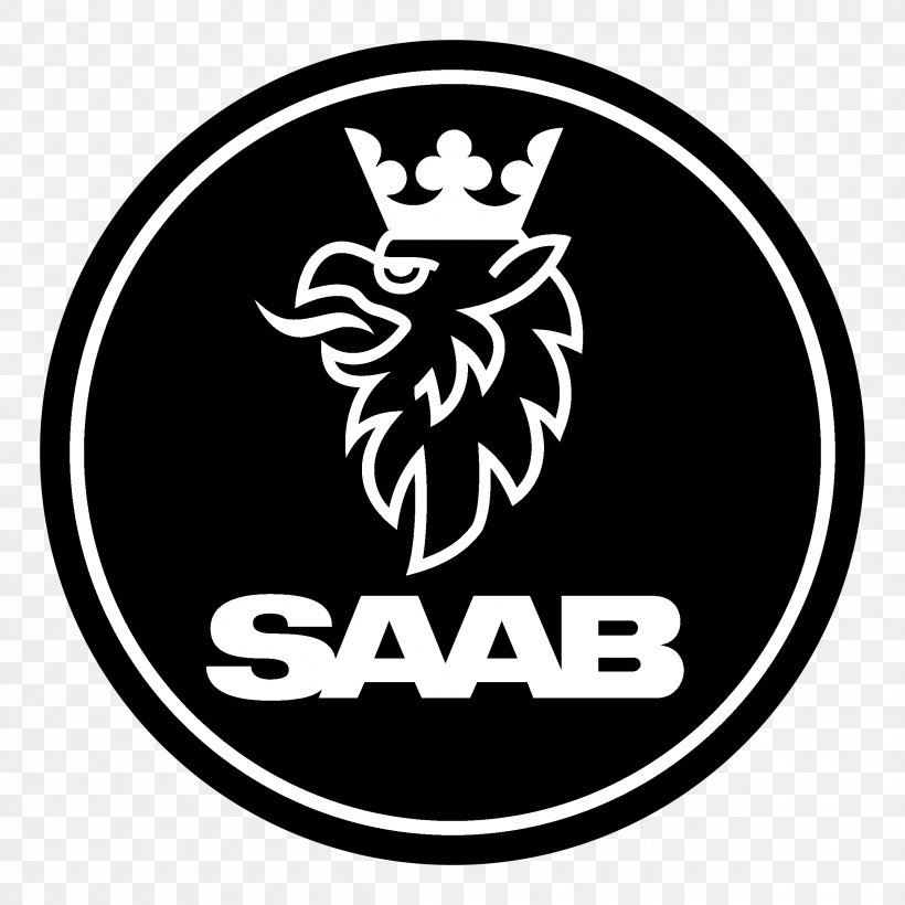 Saab Automobile Car Saab 9-3 Scania AB, PNG, 2400x2400px, Saab Automobile, Area, Black, Black And White, Brand Download Free