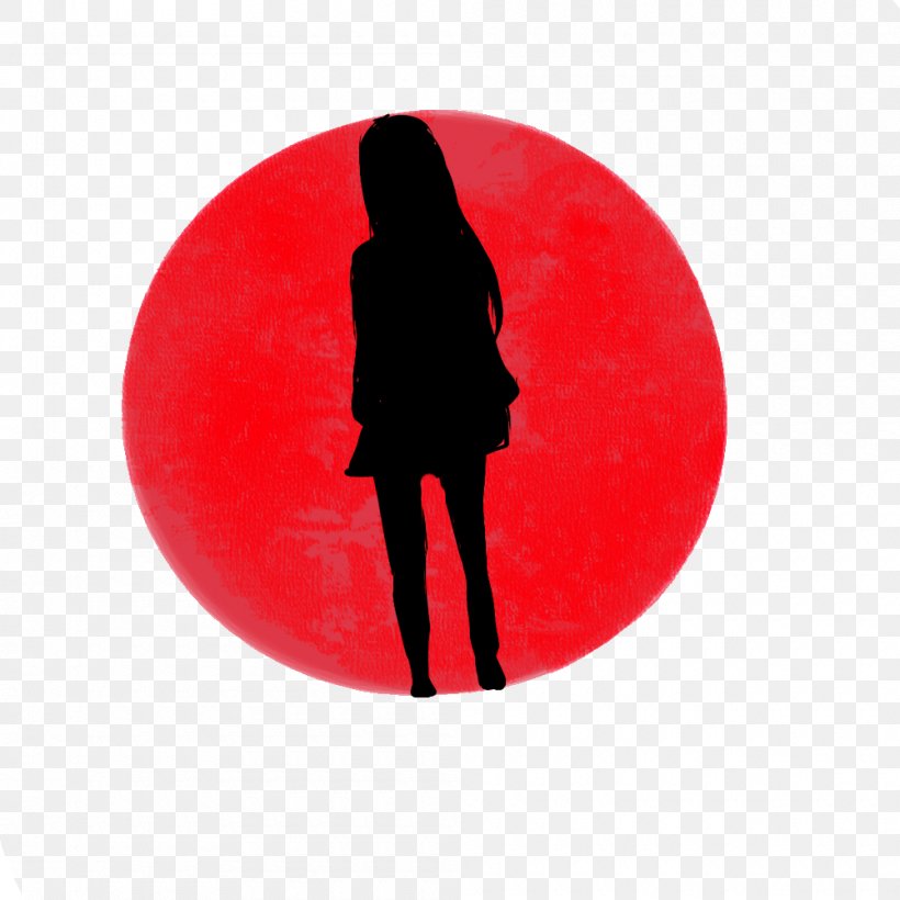 Silhouette Circle, PNG, 1000x1000px, Silhouette, Red Download Free