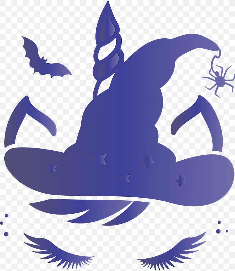 Halloween Unicorn, PNG, 2599x3000px, Halloween Unicorn, Purple, Witch Hat Download Free