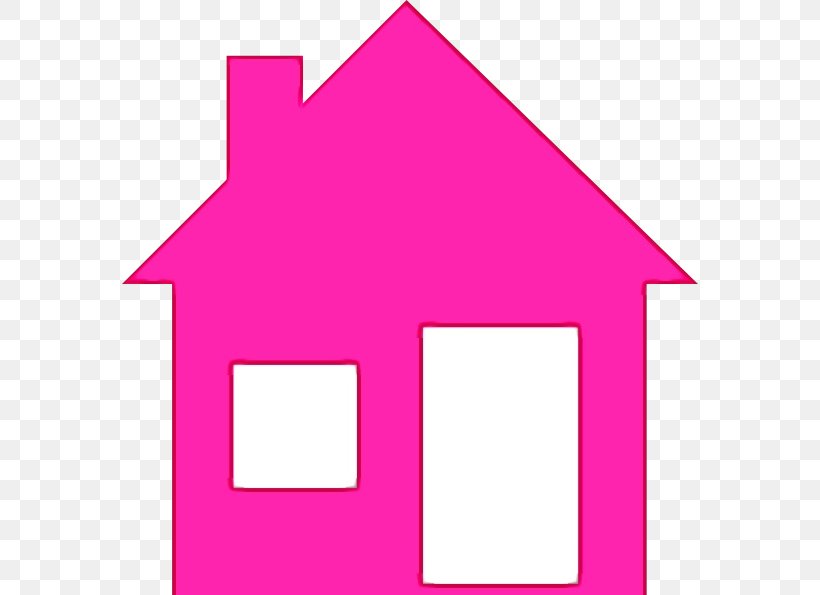 Pink Clip Art Line Magenta House, PNG, 576x595px, Watercolor, House, Magenta, Paint, Pink Download Free