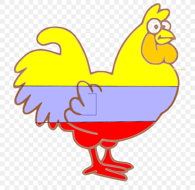 Chicken Rooster Cartoon Yellow Bird, PNG, 744x800px, Chicken, Beak, Bird, Cartoon, Rooster Download Free