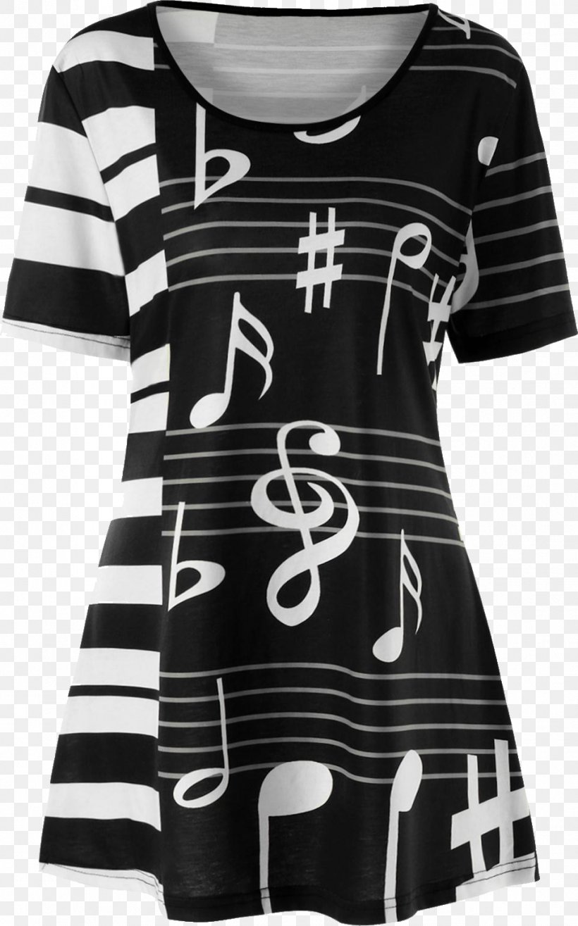 T-shirt Dress Key Musical Note Clothing, PNG, 957x1535px, Tshirt, Black, Black And White, Clothing, Dress Download Free