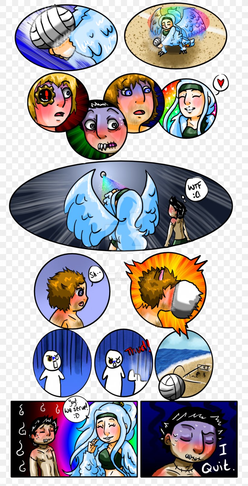 When The Monsters Come Out To Play Illustration Comics Cartoon Human, PNG, 1024x2008px, Comics, Art, Beach, Behavior, Cartoon Download Free