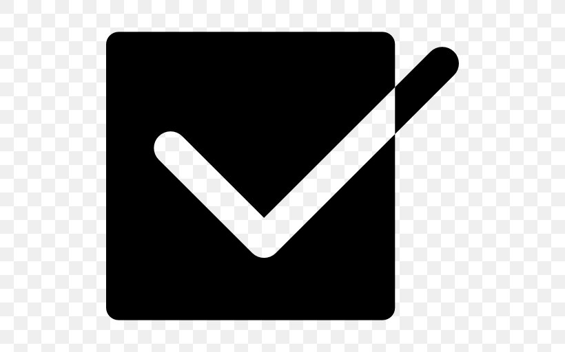 Check Mark Checkbox Clip Art, PNG, 512x512px, Check Mark, At Sign, Black, Black And White, Black Box Download Free