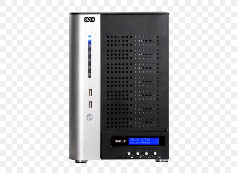 Network Storage Systems Origin Storage Thecus N7700 Intel Core 2 Duo Thecus Technology N7700PRO NAS Server, PNG, 443x600px, Network Storage Systems, Audio Equipment, Audio Receiver, Computer Case, Computer Servers Download Free