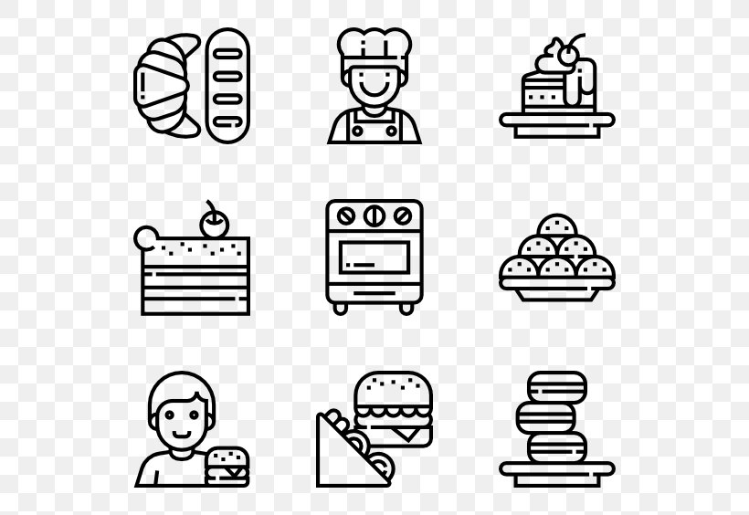 Bakery Vector, PNG, 600x564px, Web Typography, Area, Black, Black And White, Brand Download Free