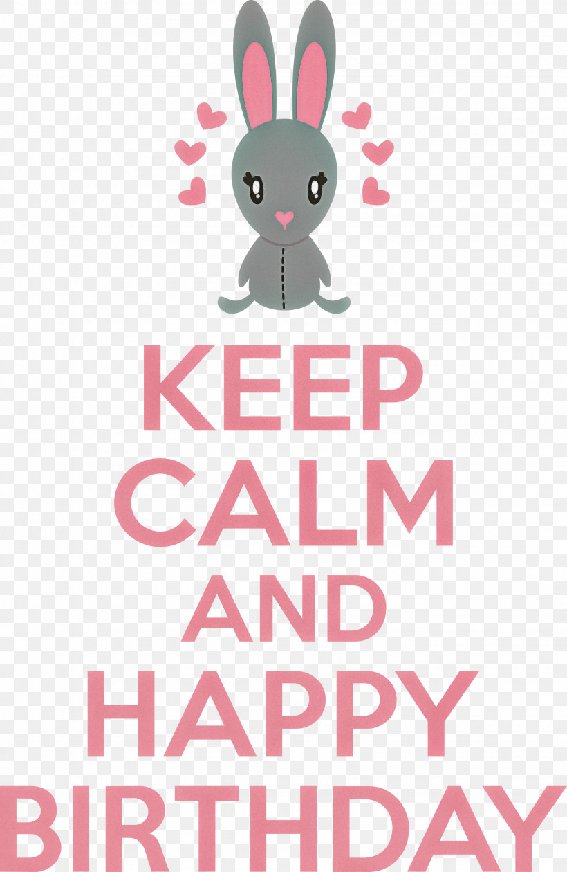 Birthday Keep Calm Happy Birthday, PNG, 1951x2999px, Birthday, Biology, Easter Bunny, Happy Birthday, Hare Download Free