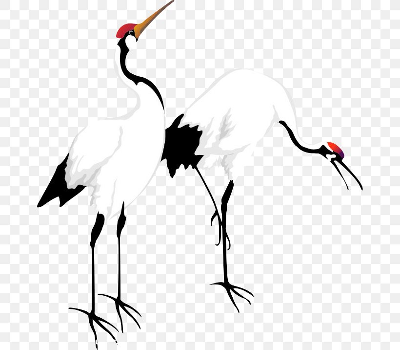 Ink Crane, PNG, 669x716px, Crane, Beak, Bird, Bird And Flower Painting, Black And White Download Free