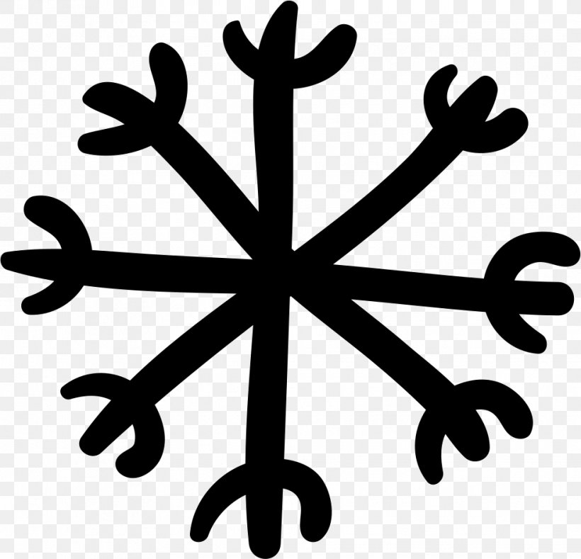 Snowflake Vector Graphics Drawing Illustration Image, PNG, 982x945px, Snowflake, Black And White, Drawing, Royaltyfree, Silhouette Download Free