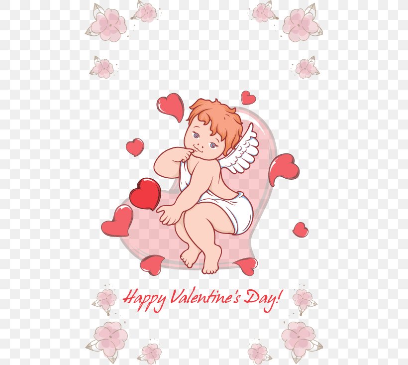Cupid Valentines Day Clip Art, PNG, 479x733px, Watercolor, Cartoon, Flower, Frame, Heart Download Free