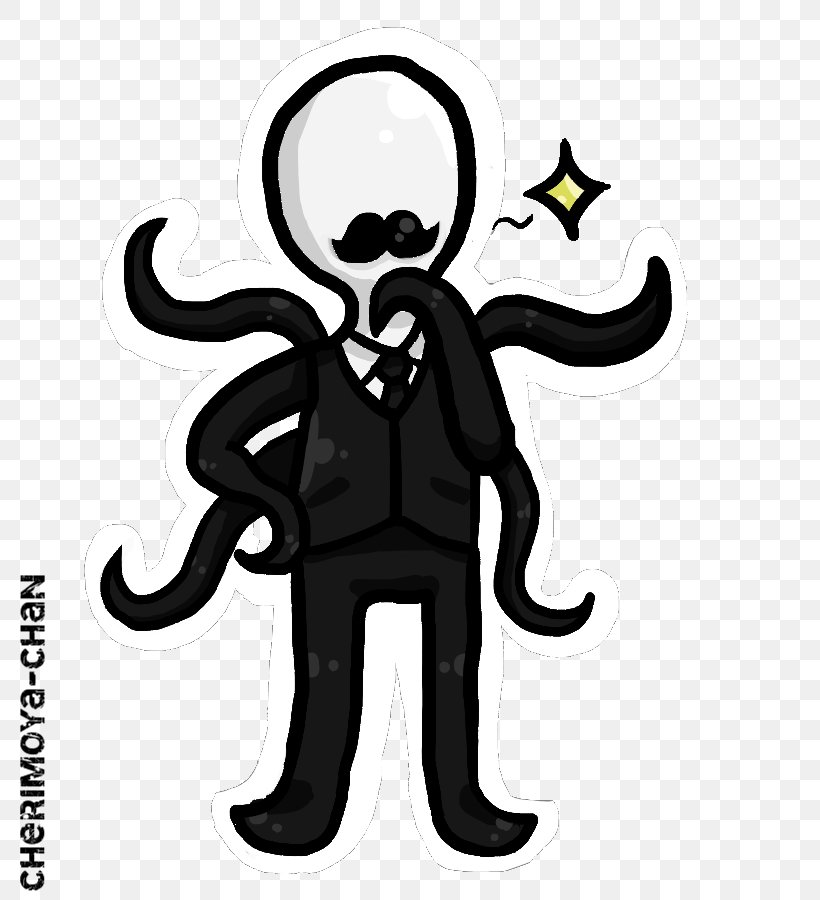 Slenderman Cherimoya Character Clip Art, PNG, 800x900px, Slenderman, Artwork, Black, Black And White, Cartoon Download Free