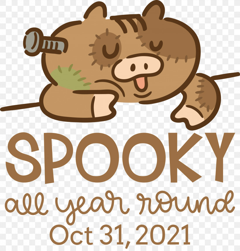 Spooky Halloween, PNG, 2861x3000px, Spooky, Behavior, Cartoon, Halloween, Happiness Download Free