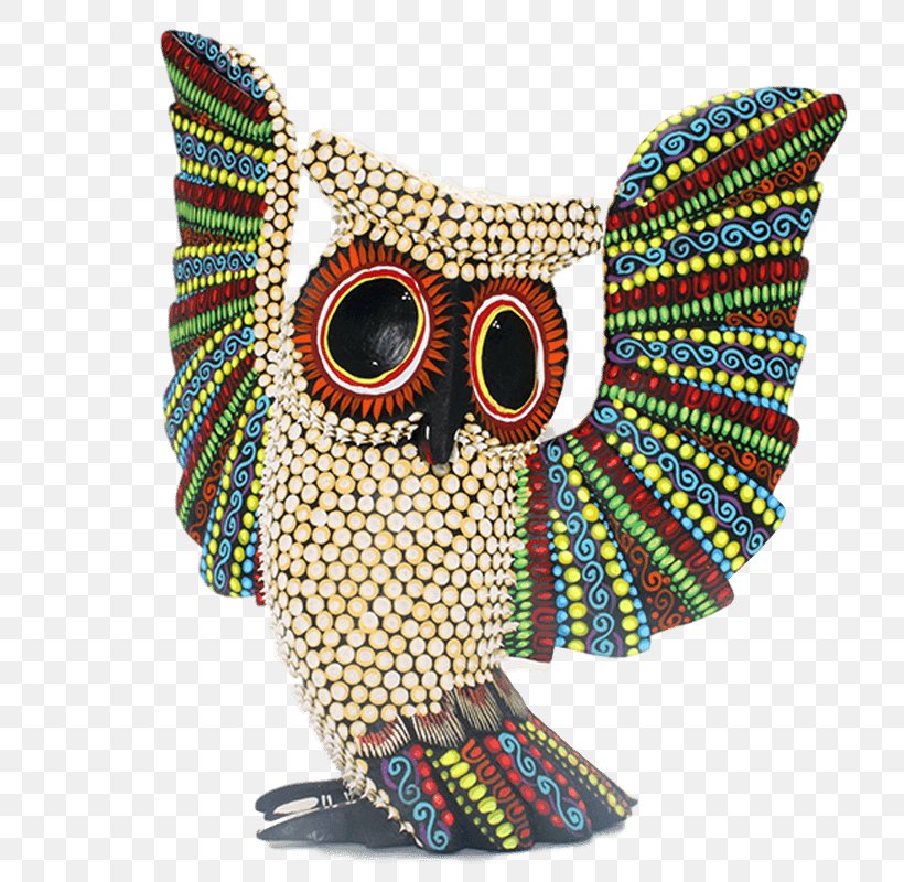 Alebrije Wood Carving Oaxaca Owl Copal, PNG, 800x800px, Alebrije, Bird Of Prey, Copal, Eyewear, Geometric Shape Download Free