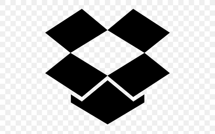 Dropbox File Hosting Service, PNG, 512x512px, Dropbox, Area, Black, Black And White, Box Download Free