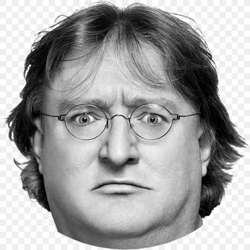 Gabe Newell Half-Life 2: Episode Three Left 4 Dead, PNG, 1081x1081px, Gabe Newell, Black And White, Cheek, Chin, Close Up Download Free