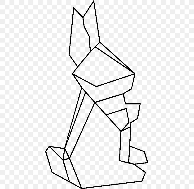 Geometry Harlequin Rabbit Line Drawing, PNG, 800x800px, Geometry, Area, Art, Black And White, Color Download Free