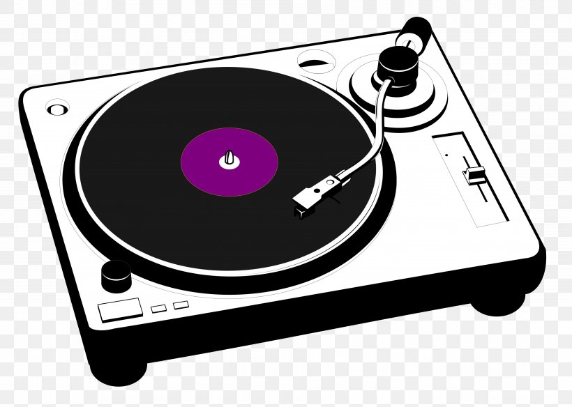 Phonograph Record Disc Jockey Clip Art, PNG, 3851x2744px, Watercolor, Cartoon, Flower, Frame, Heart Download Free