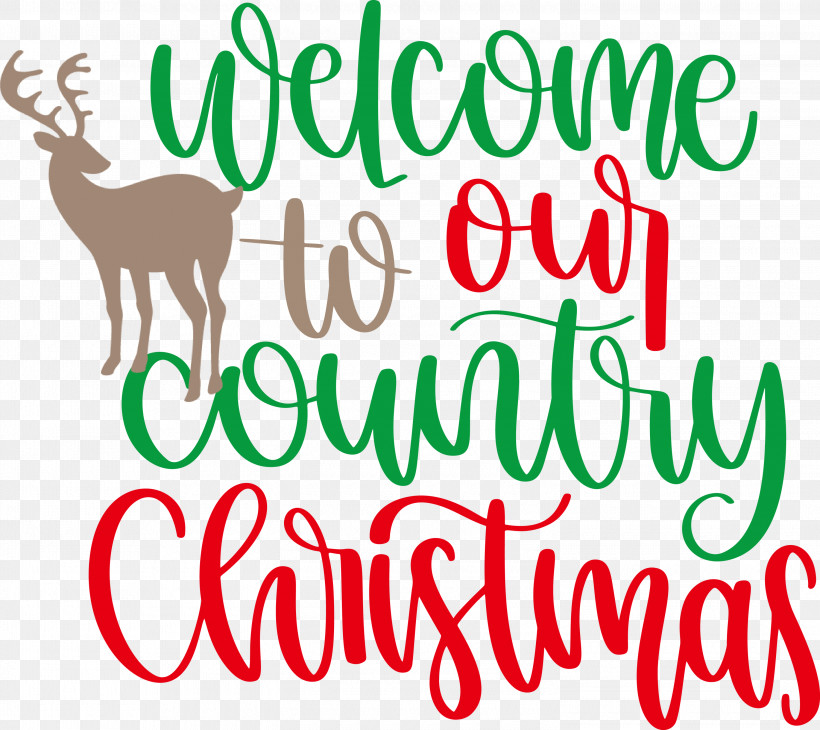Welcome Christmas, PNG, 3000x2672px, Welcome Christmas, Biology, Christmas Day, Deer, Happiness Download Free