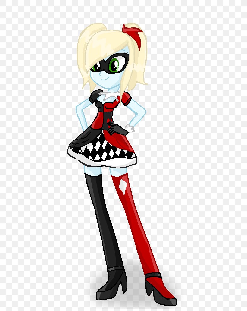 Harley Quinn Batman My Little Pony: Equestria Girls, PNG, 400x1032px, Watercolor, Cartoon, Flower, Frame, Heart Download Free