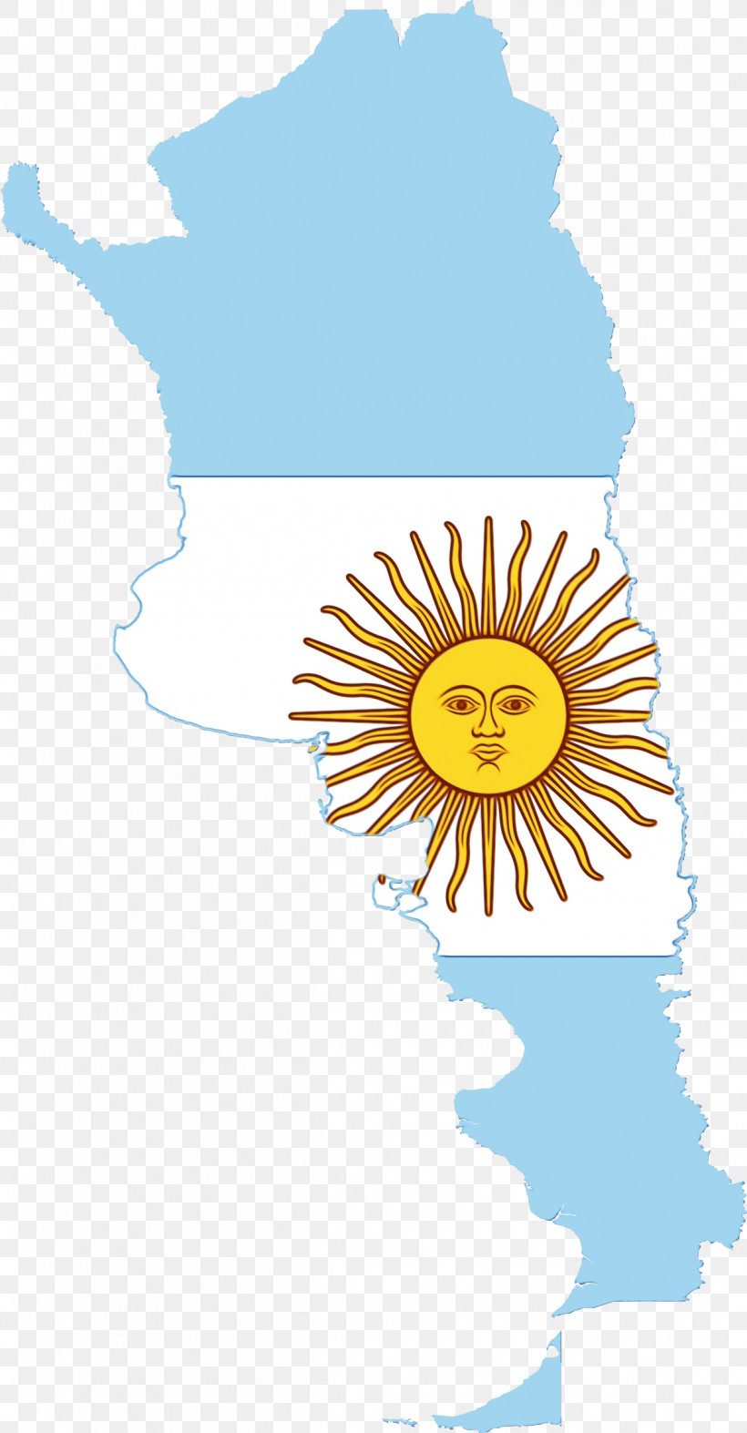 Logo Of Argentina Argentina Yellow Flag Of Argentina Flower, PNG, 1200x2303px, Watercolor, Area, Argentina, Computer, Flag Download Free