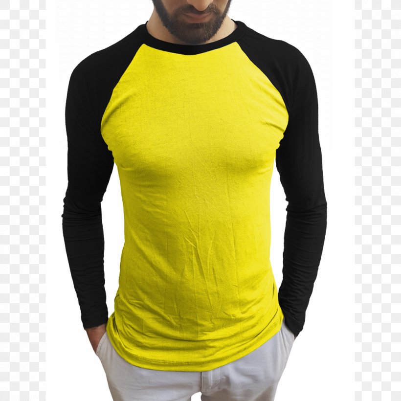 T-shirt Raglan Sleeve Yellow, PNG, 1000x1000px, Tshirt, Active Shirt, Black, Blouse, Collar Download Free