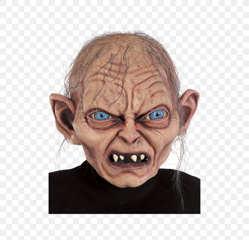 Gollum The Lord Of The Rings: The Fellowship Of The Ring Mask Costume, PNG, 500x793px, Gollum, Aggression, Cheek, Chin, Clothing Download Free