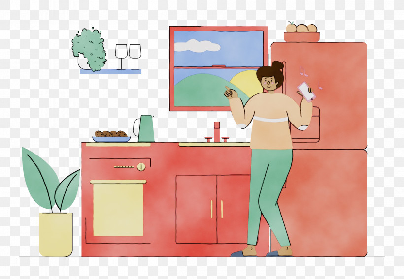 Meter Furniture Cartoon, PNG, 2500x1730px, Kitchen, Cartoon, Furniture, Kitchen Background, Meter Download Free