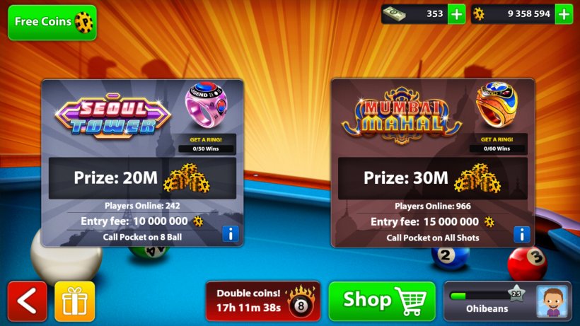 8 Ball Pool Android Miniclip Game Security Hacker, PNG, 1920x1080px, 8 Ball Pool, Android, Cheating In Video Games, Coin, Eightball Download Free