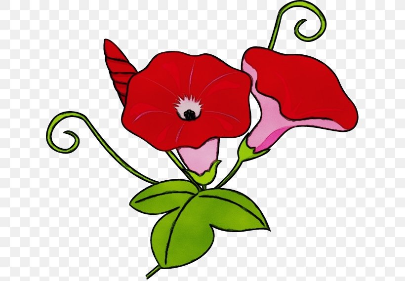 Flower Clip Art Red Plant Petal, PNG, 633x569px, Watercolor, Flower, Flowering Plant, Paint, Petal Download Free