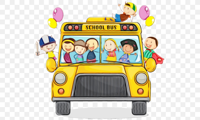 School Bus, PNG, 538x493px, Watercolor, Bus, Coach, Education, Educational Institution Download Free
