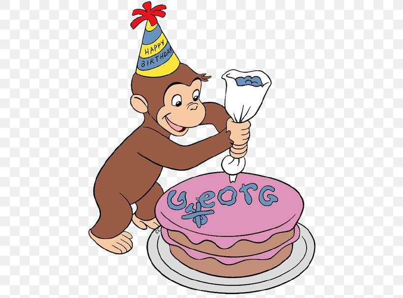 Curious George Birthday Cake Cake Decorating Clip Art, PNG, 477x606px, Curious George, Birthday, Birthday Cake, Buttercream, Cake Download Free