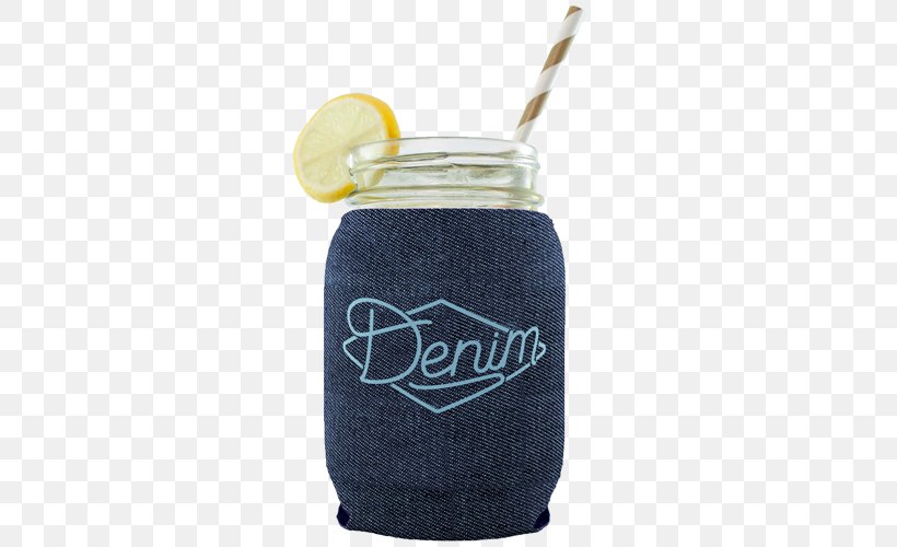 Mason Jar Neoprene Insulator Beverage Can, PNG, 500x500px, Mason Jar, Beverage Can, Denim, Drinkware, Insulator Download Free