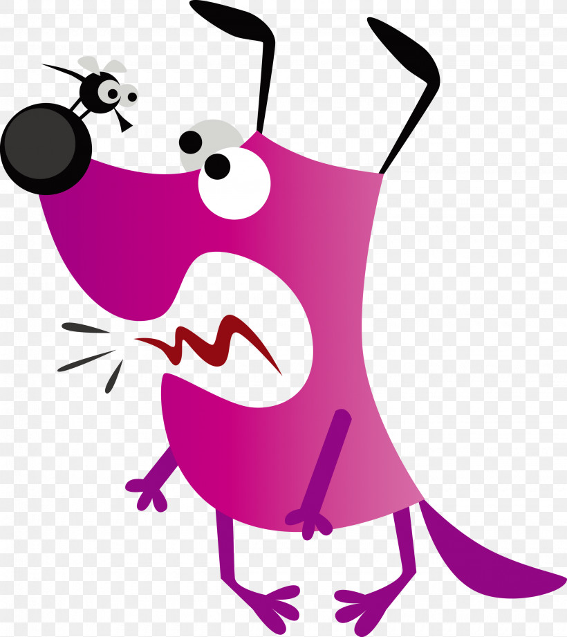 Pink Magenta, PNG, 2670x3000px, Cute Cartoon Dog, Magenta, Pink Download Free