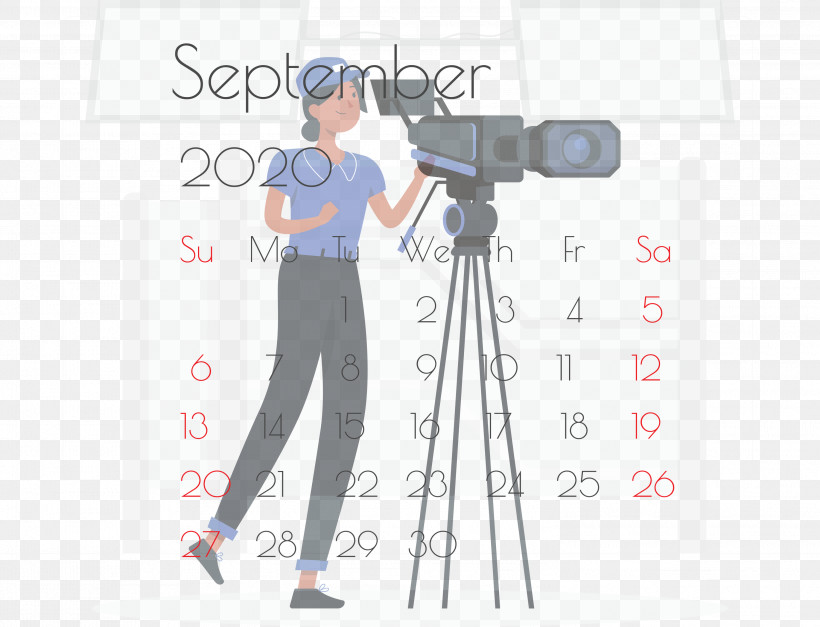September 2020 Printable Calendar September 2020 Calendar Printable September 2020 Calendar, PNG, 2999x2295px, September 2020 Printable Calendar, Animation, Camera Operator, Drawing, Printable September 2020 Calendar Download Free