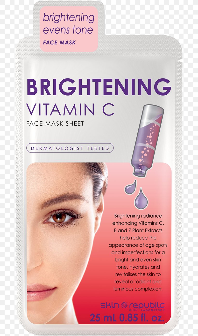 Skin Republic Brightening Vitamin C Face Mask Facial, PNG, 696x1388px, Vitamin C, Amazoncom, Beauty, Cheek, Chin Download Free