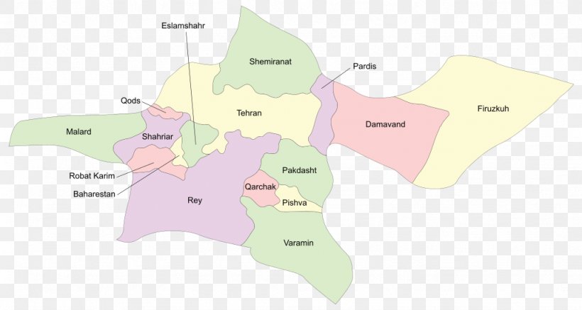 Varamin Malard County Shahriar County Qods County Tehran County, PNG, 1024x546px, Varamin, Area, Map, Ray, Tehran County Download Free