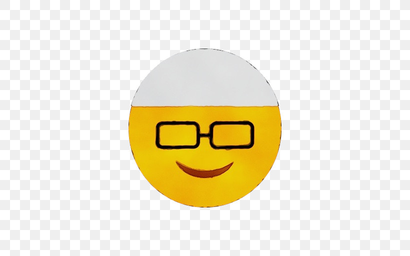 Emoticon, PNG, 512x512px, Watercolor, Emoji, Emoticon, Glasses, Nerd Download Free