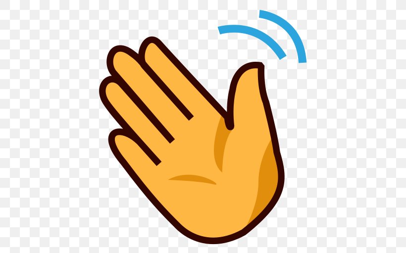 Hand-waving Wave Emoji Clip Art, PNG, 512x512px, Hand, Area, Emoji, Emojipedia, Finger Download Free