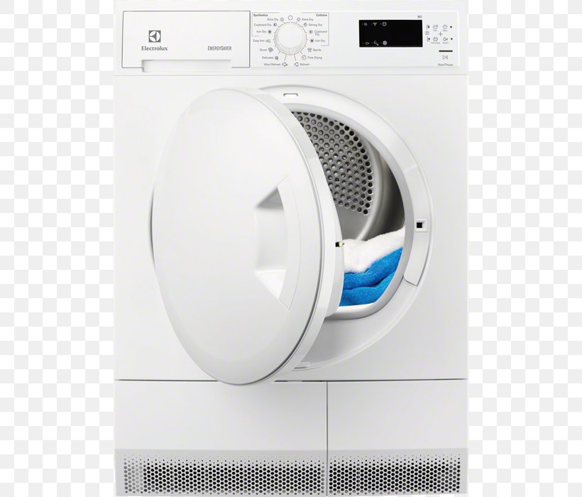 Clothes Dryer Electrolux EDP2074PDW Washing Machines Laundry, PNG, 700x700px, Clothes Dryer, Clothing, Condenser, Drying Cabinet, Electrolux Download Free