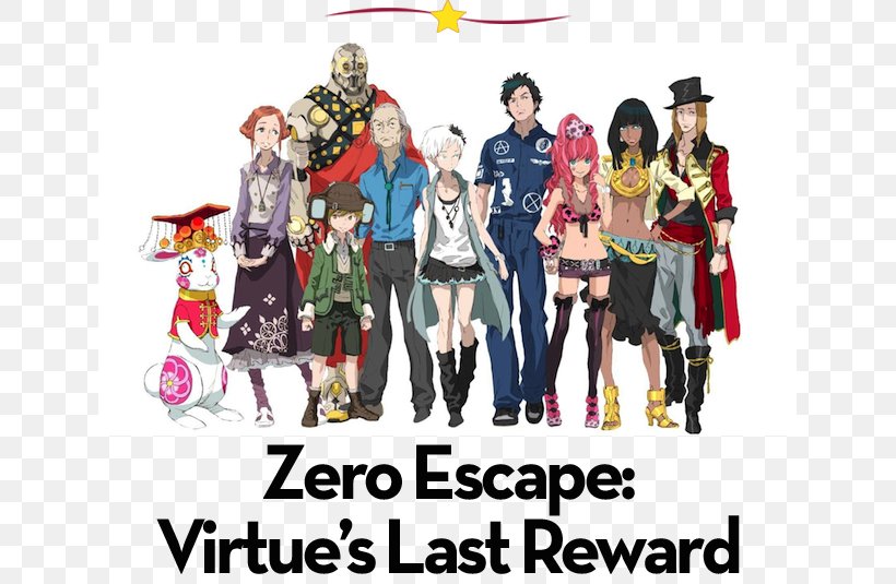 Zero Escape: Virtue's Last Reward Nine Hours, Nine Persons, Nine Doors Zero Time Dilemma Character Video Game, PNG, 640x535px, Watercolor, Cartoon, Flower, Frame, Heart Download Free
