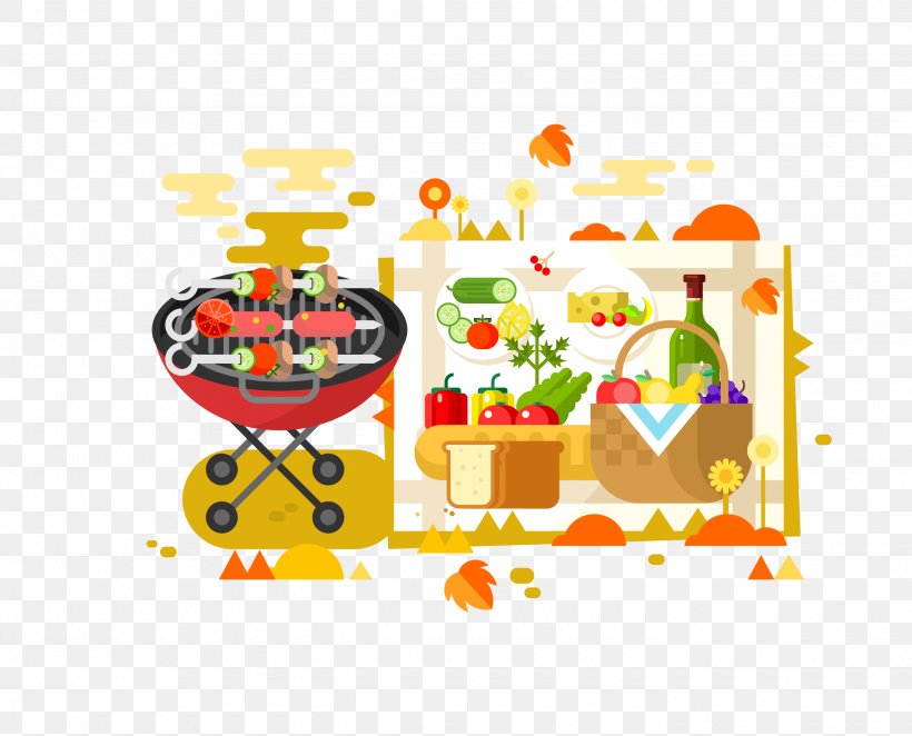 Barbecue Flat Design, PNG, 2660x2148px, Barbecue, Advertising, Area, Art, Cartoon Download Free