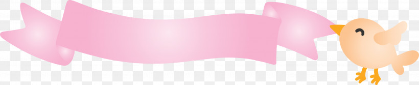 Bird With Ribbon, PNG, 3000x611px, Bird With Ribbon, Pink Download Free